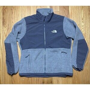 The North Face Denali Polartec Fleece Jacket Womens Size L Blueish Gray Full Zip